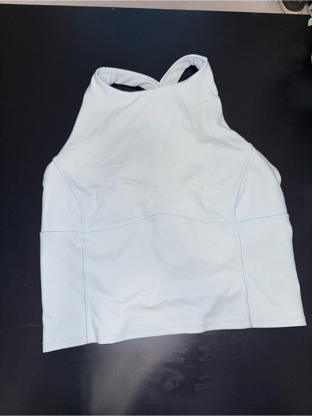 lululemon athletica Pale Blue High-Neck Cross-Back Sports Bra Tank